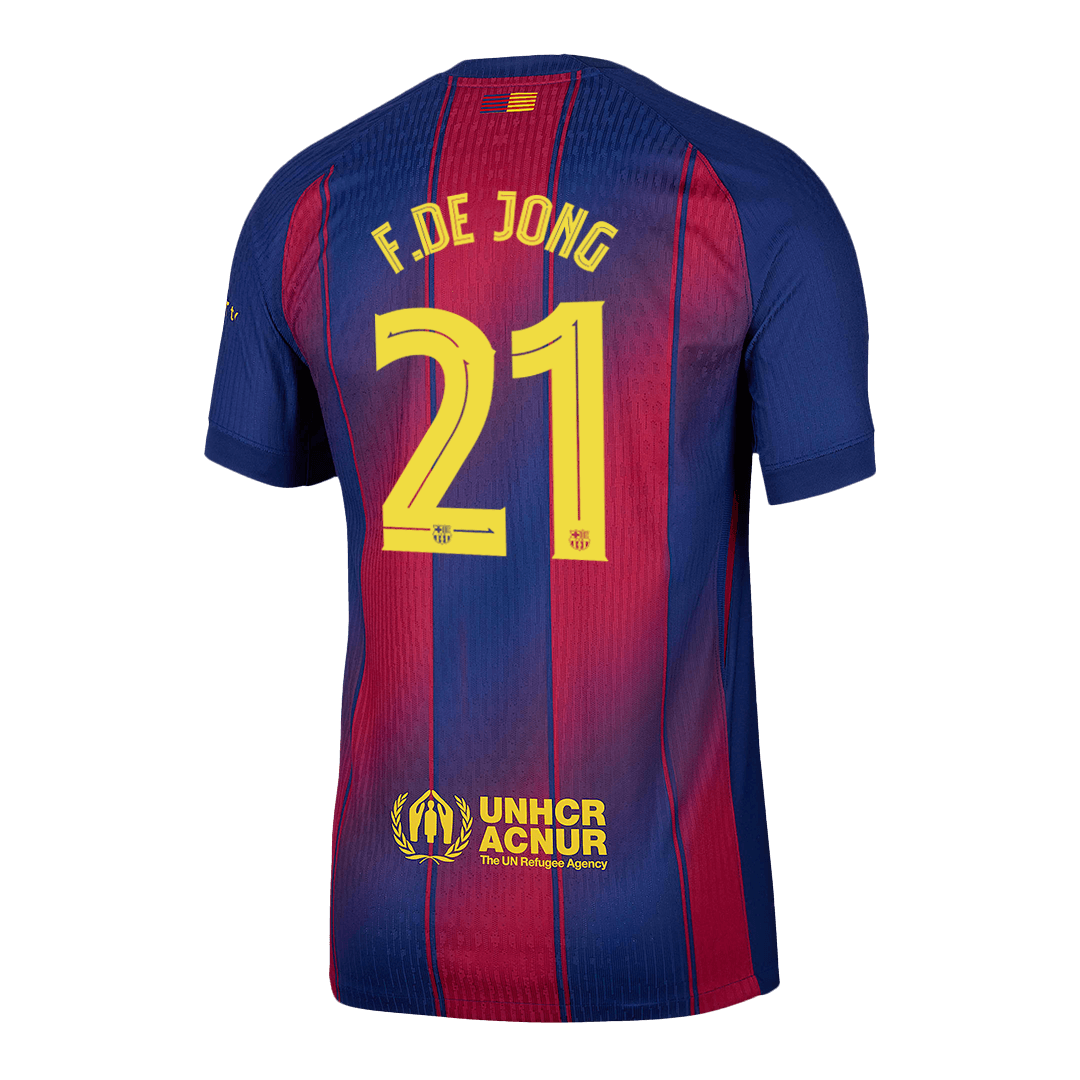 Barcelona Hjemmebanetrøje Spillerversion 2025/26 UCL F.DE JONG #21