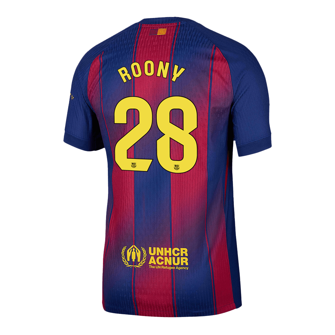 Barcelona Hjemmebanetrøje Spillerversion 2025/26 ROONY #28