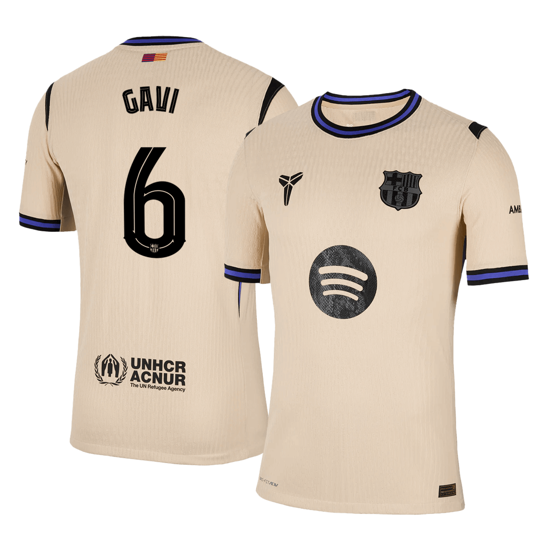 Barcelona Udebanebanetrøje Spillerversion 2025/26 UCL GAVI #6