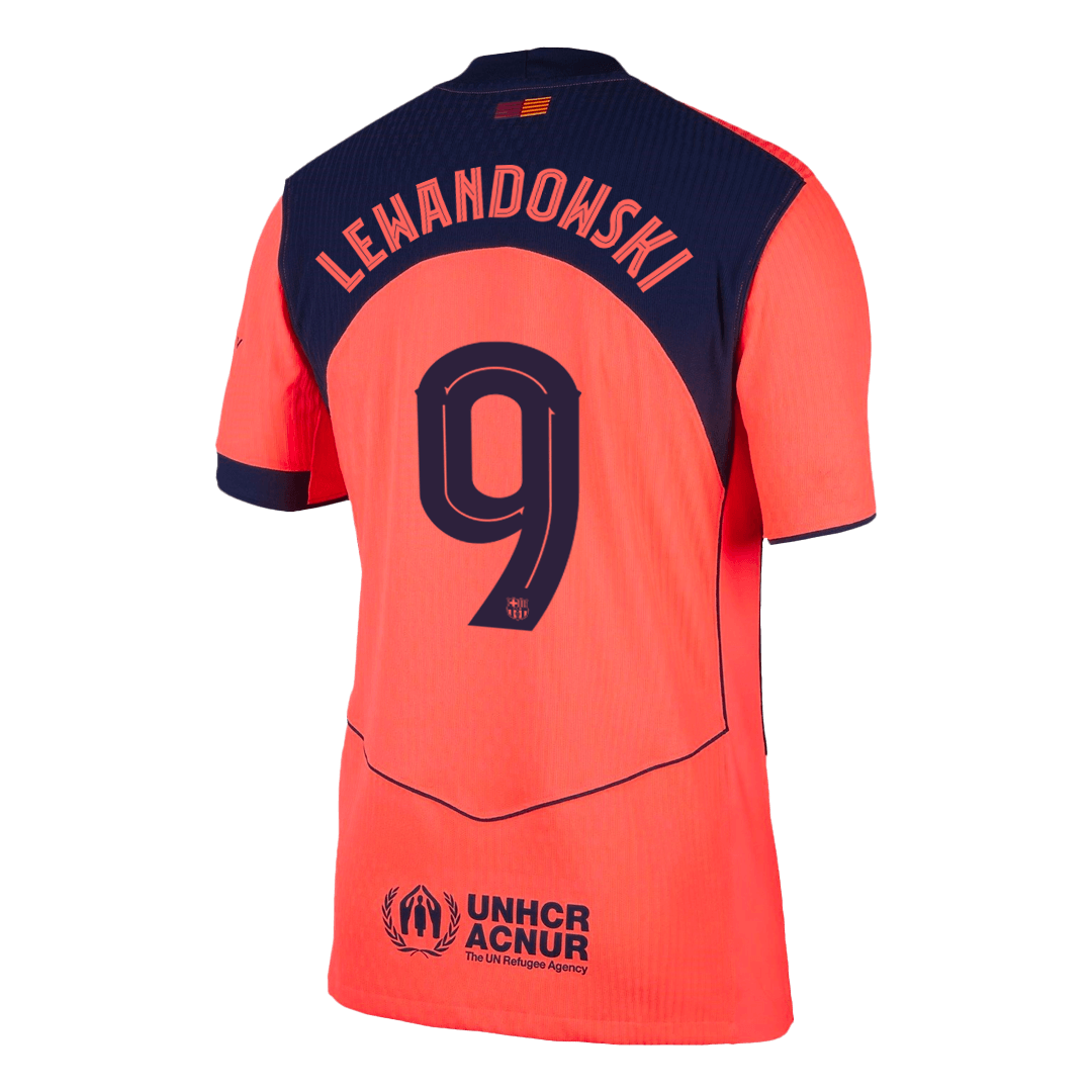 Barcelona Tredjebanetrøje Spillerversion 2025/26 UCL LEWANDOWSKI #9