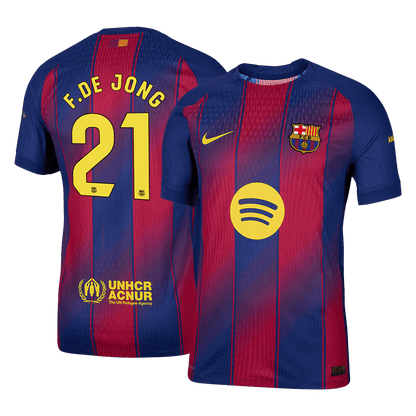 Barcelona Hjemmebanetrøje Spillerversion 2025/26 F.DE JONG #21
