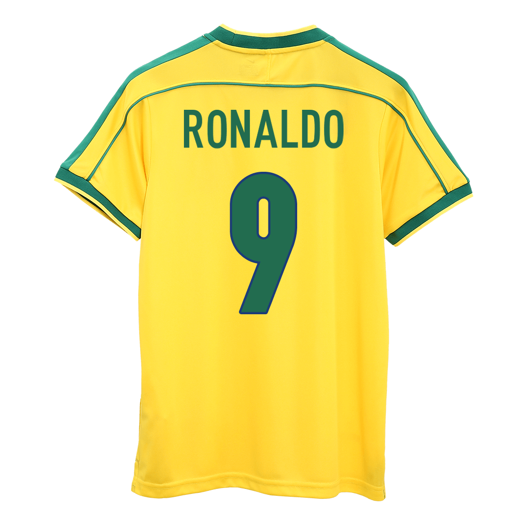 Brazil World Cup Retro Hjemmebanetrøje 1998 RONALDO #9
