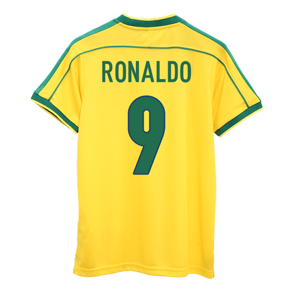 Brazil World Cup Retro Hjemmebanetrøje 1998 RONALDO #9