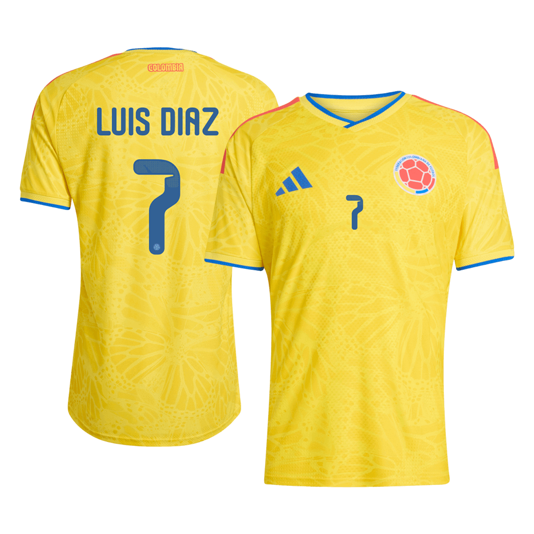Colombia World Cup Hjemmebanetrøje Spillerversion 2026 LUIS DíAZ #7