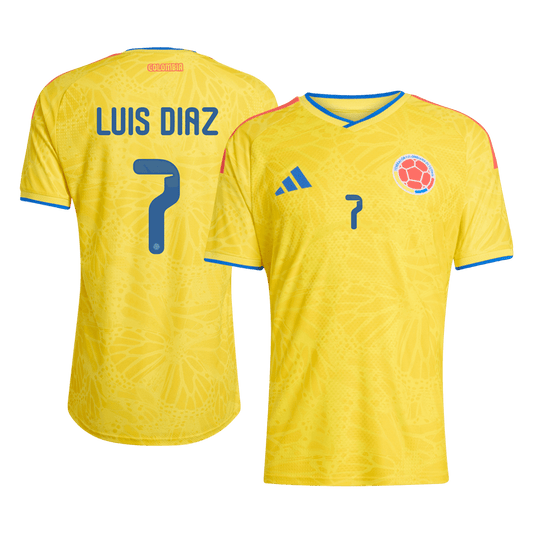 Colombia World Cup Hjemmebanetrøje Spillerversion 2026 LUIS DíAZ #7