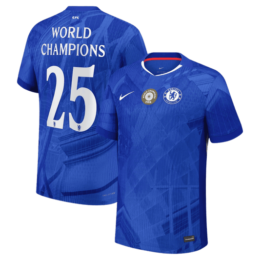 Chelsea Hjemmebanetrøje Spillerversion 2025/26 WORLD CHAMPIONS #25