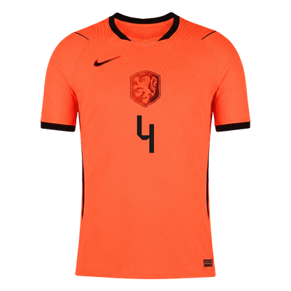 Netherlands World Cup Hjemmebanetrøje Spillerversion 2026 VIRGIL #4