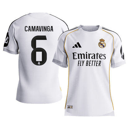 Real Madrid Hjemmebanetrøje Spillerversion 2025/26 CAMAVINGA #6 [PREMIUM]