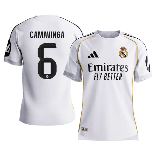 Real Madrid Hjemmebanetrøje Spillerversion 2025/26 CAMAVINGA #6 [PREMIUM]