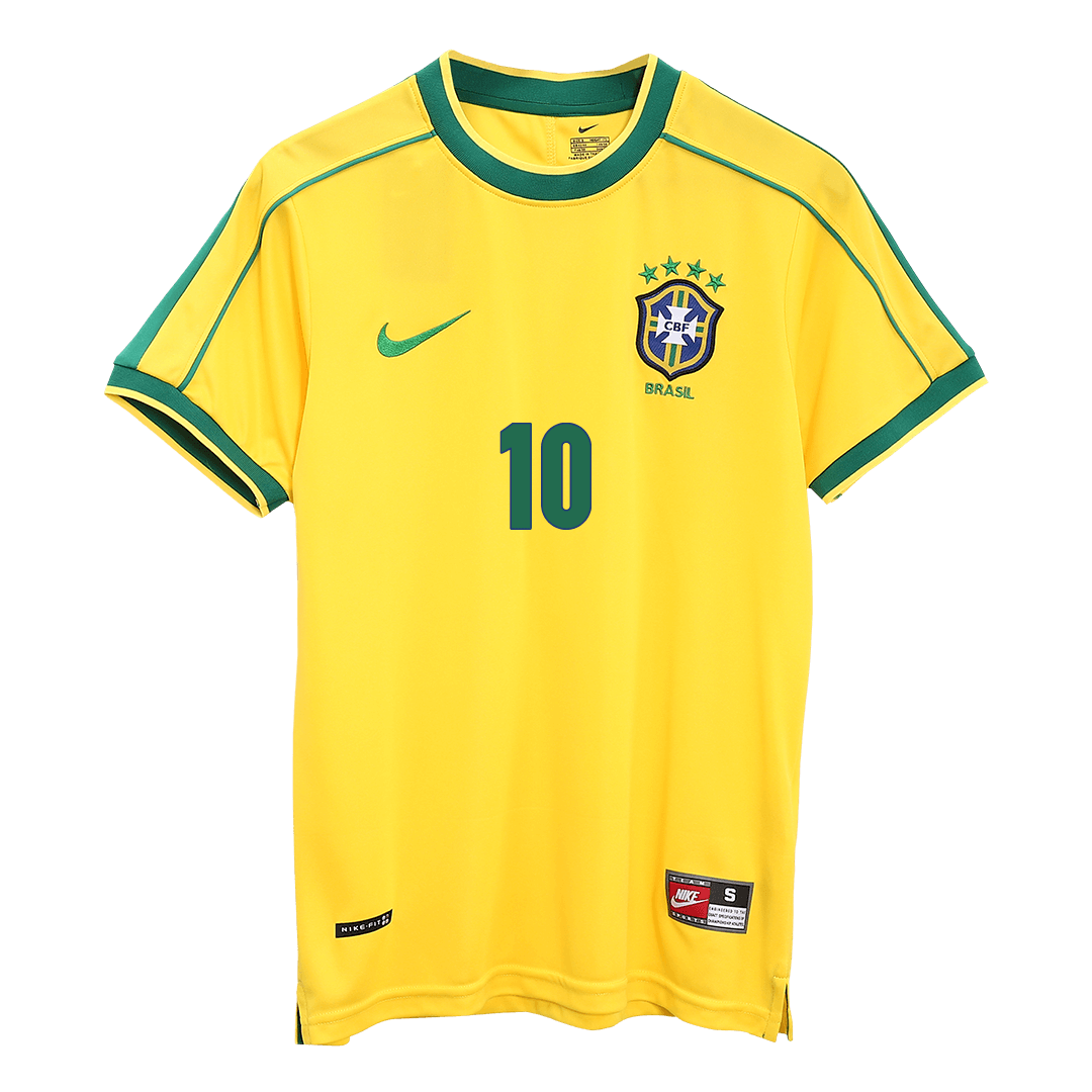 Brazil World Cup Retro Hjemmebanetrøje 1998 RIVALDO #10