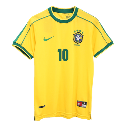 Brazil World Cup Retro Hjemmebanetrøje 1998 RIVALDO #10