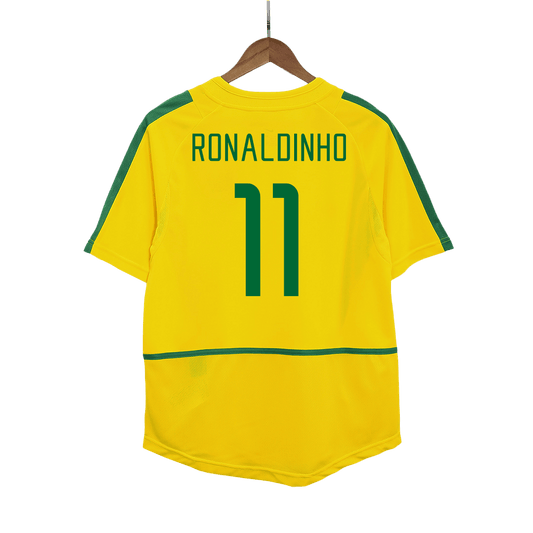 Brazil Retro Hjemmebanetrøje 2002/03 RONALDINHO #11