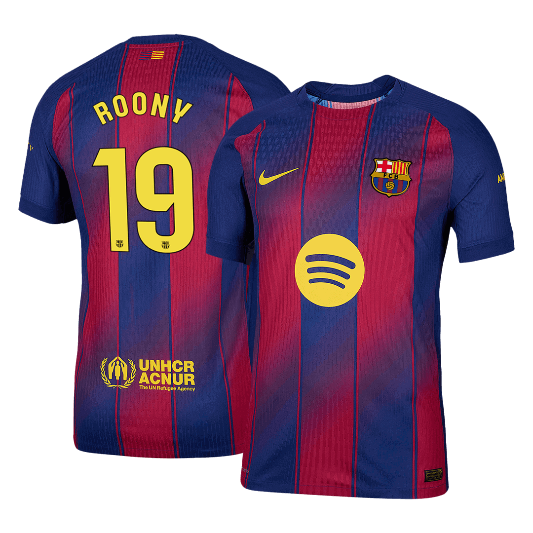 Barcelona Hjemmebanetrøje Spillerversion 2025/26 ROONY #19