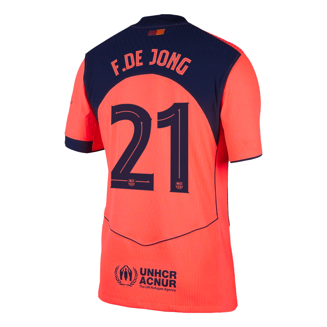 Barcelona Tredjebanetrøje Spillerversion 2025/26 UCL F.DE JONG #21
