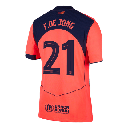 Barcelona Tredjebanetrøje Spillerversion 2025/26 UCL F.DE JONG #21