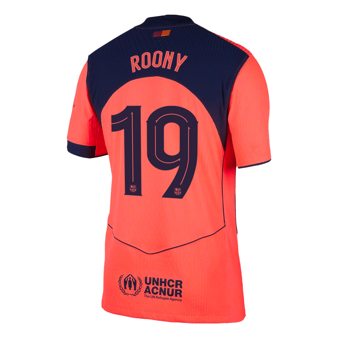 Barcelona Tredjebanetrøje Spillerversion 2025/26 UCL ROONY #19