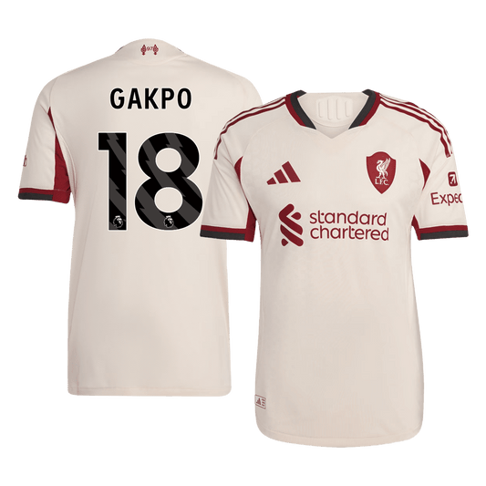 Liverpool Udebanebanetrøje Spillerversion 2025/26 GAKPO #18