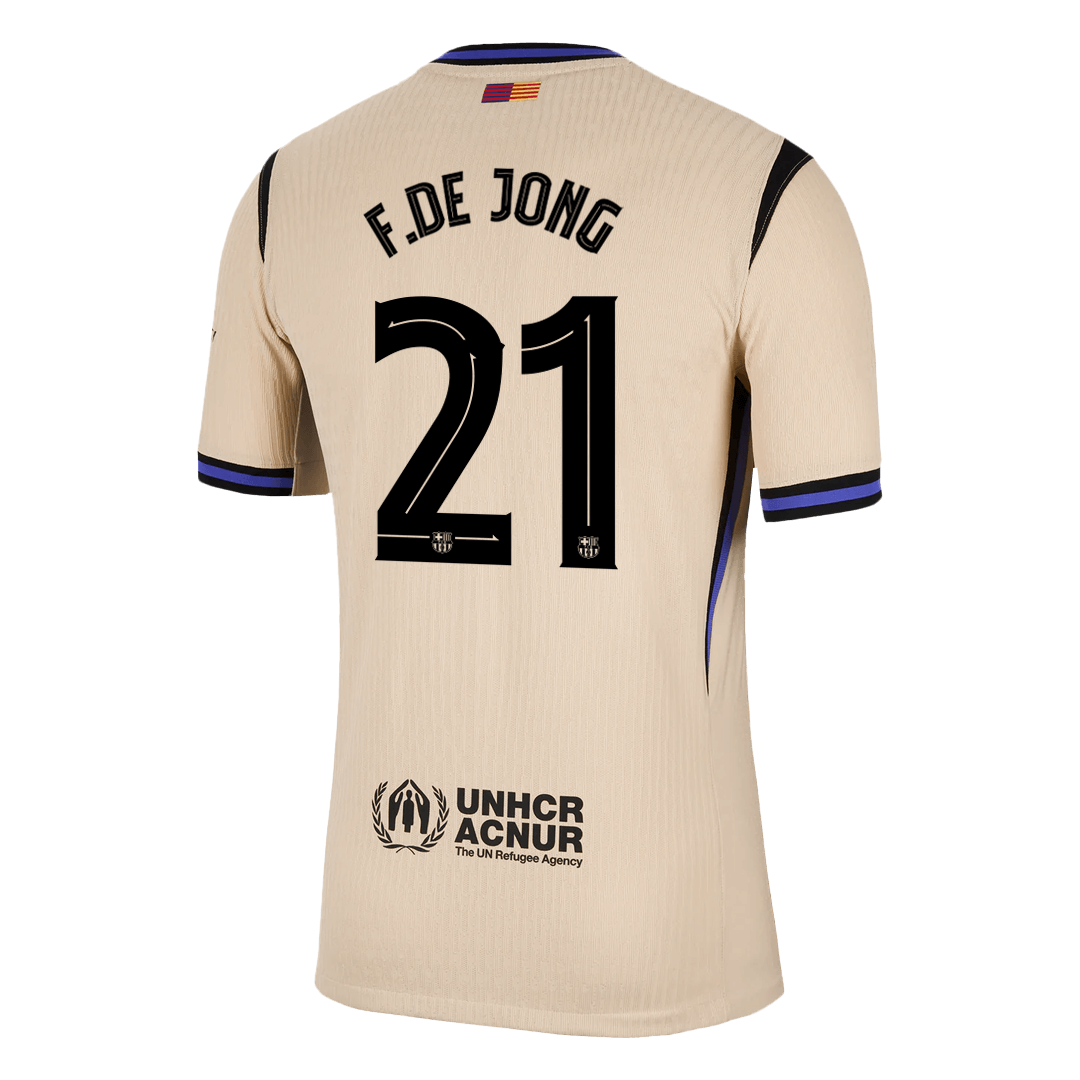 Barcelona Udebanebanetrøje Spillerversion 2025/26 UCL F.DE JONG #21