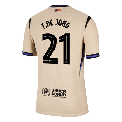 Barcelona Udebanebanetrøje Spillerversion 2025/26 UCL F.DE JONG #21