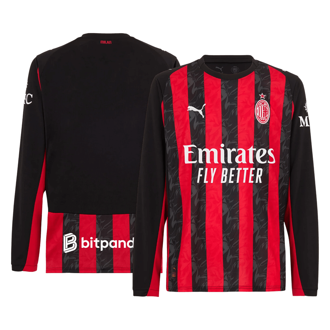 AC Milan Langærmet Hjemmebanetrøje 2025/26